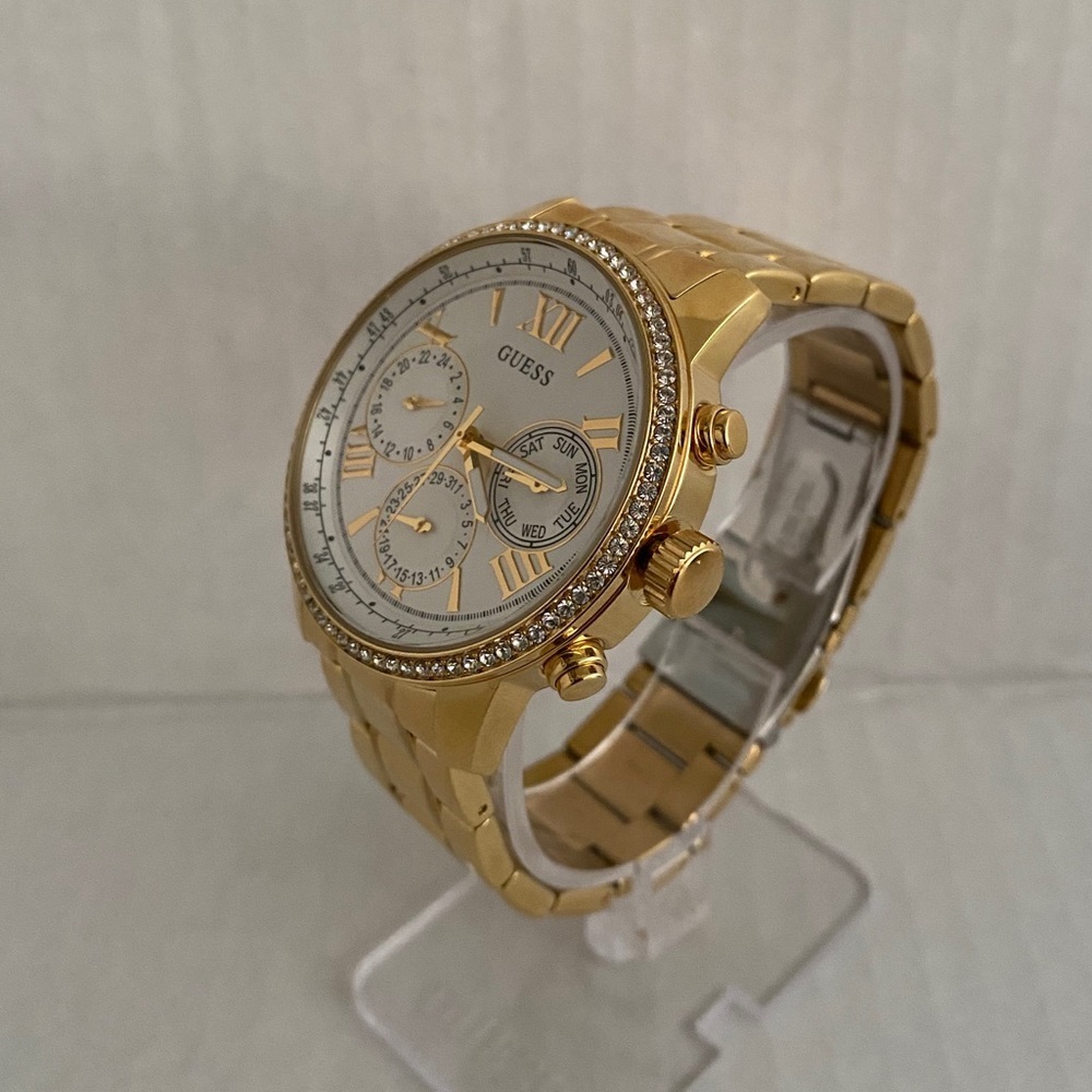 NEW GUESS Gold-Tone Classic Multi-function Watch - Picture 4 of 5